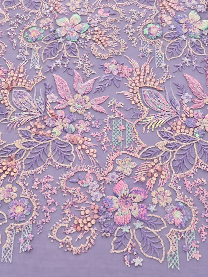 Hayiu Sparkling Sequin Fabric - Lilac