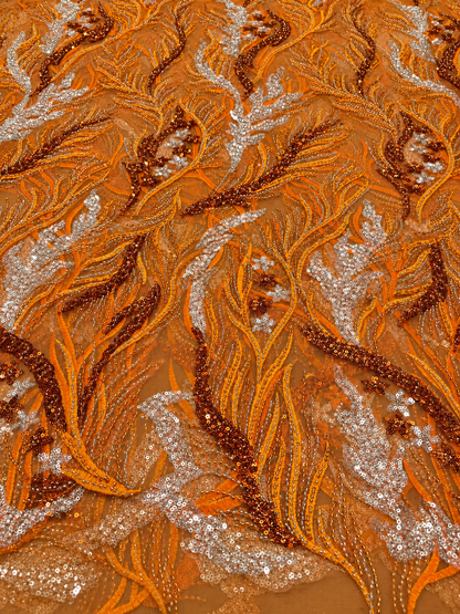 Terrapin Luxury Handmade Fabric- Orange