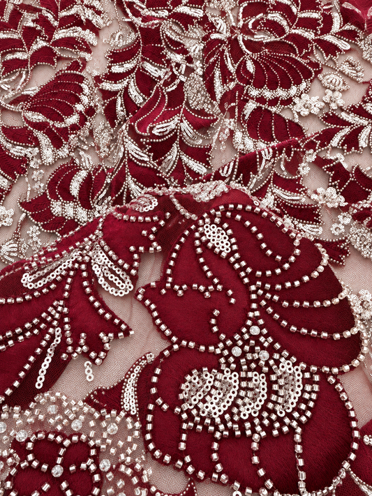 Voline Luxury Velvet Sequin Fabric