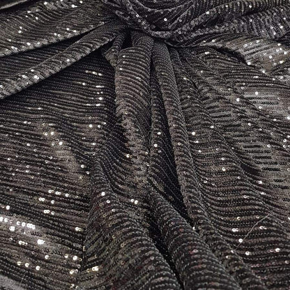Torrey Sequin Fabric - Black