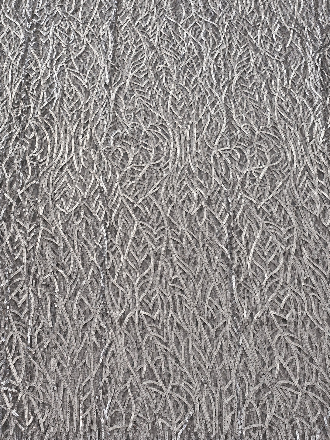 Zixule Silver Grey Sparkling Sequin Tulle Fabric