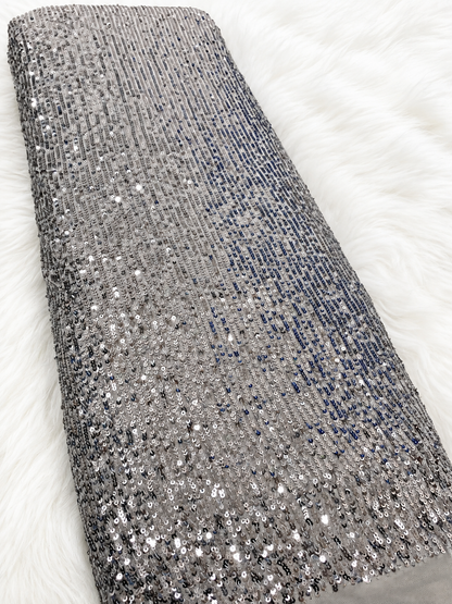 Torrey Sequin Fabric - Grey