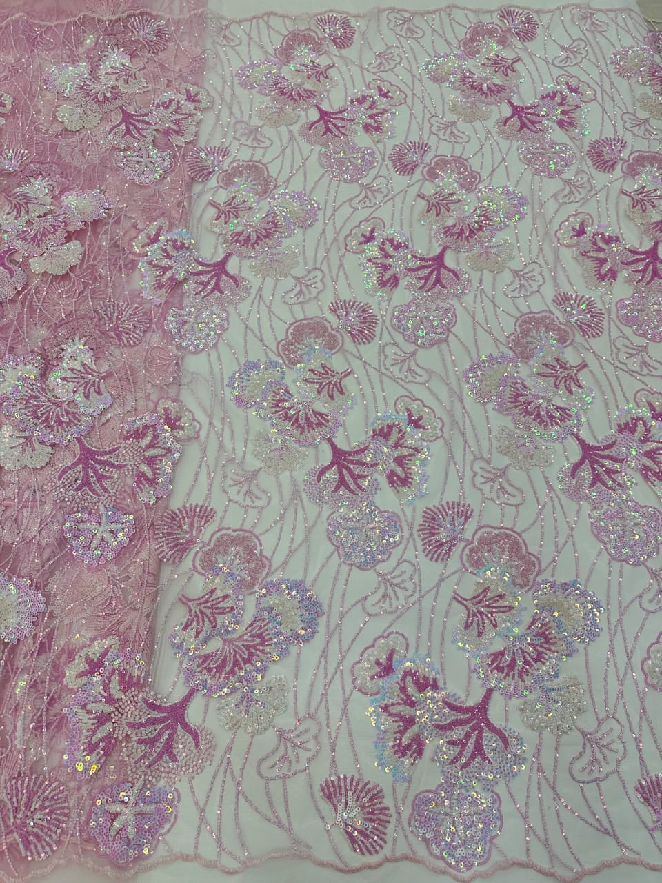 Gizelie French Lace Fabric - Pink