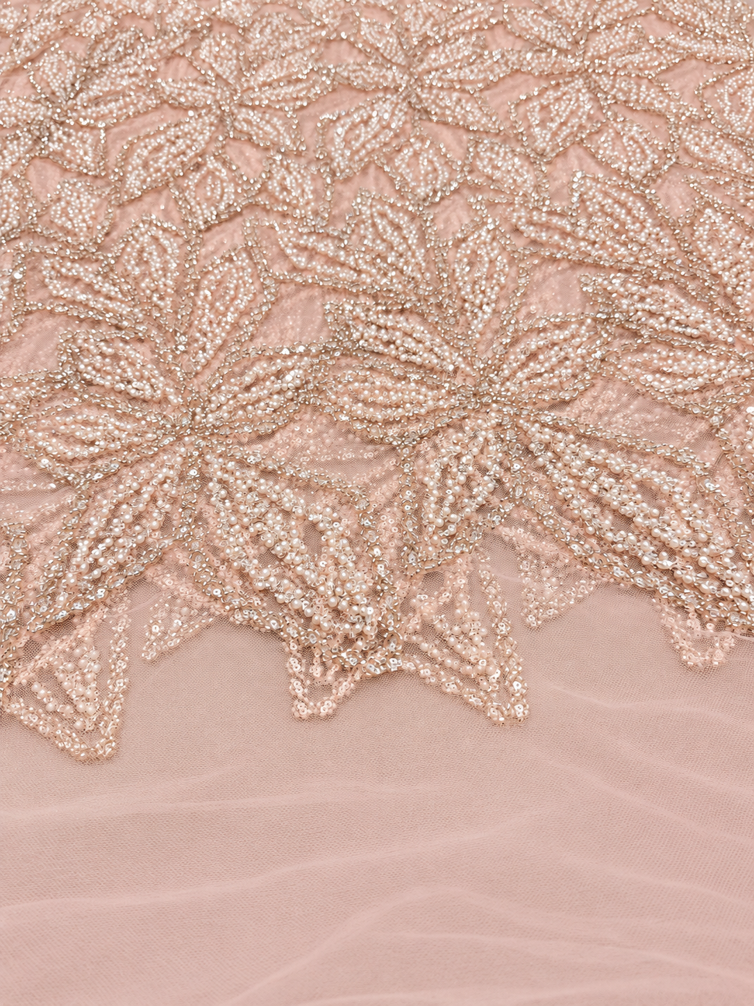 Fuller Quality Beaded Fabric - Pink