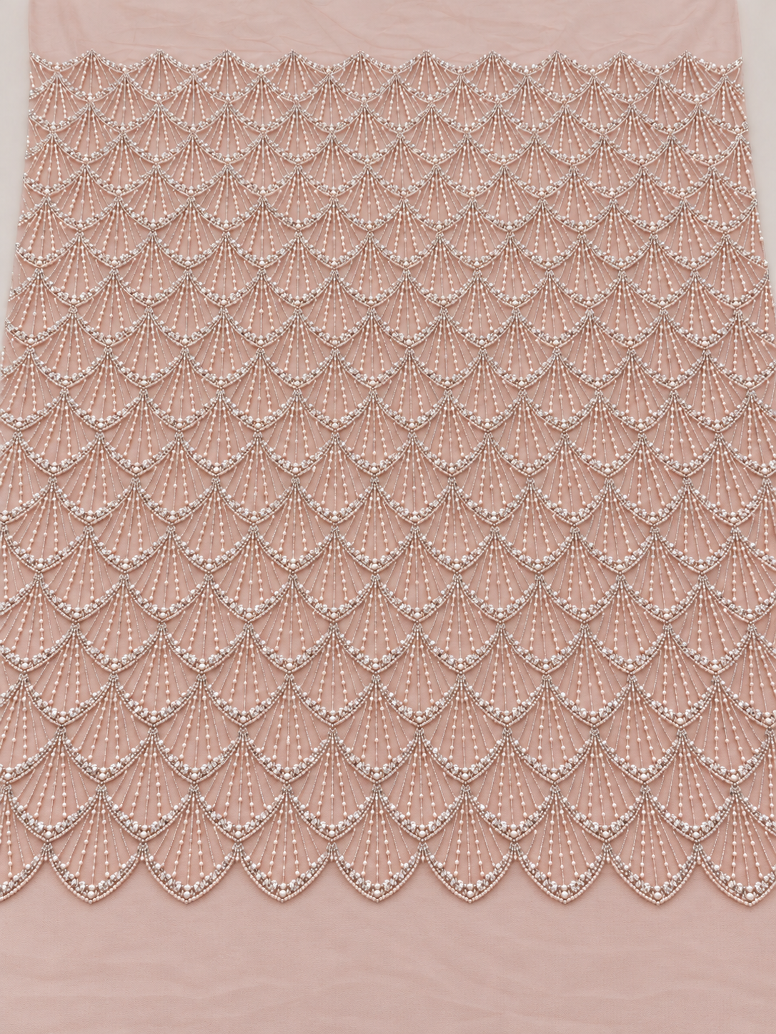 Izzlie Quality Beaded Fabric - Pink