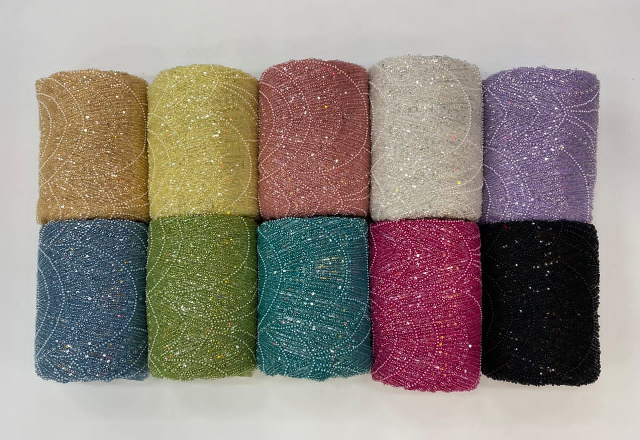 Arc Beaded Luxury Fabric - More Colors