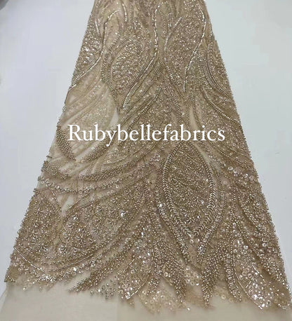 Inelie High Quality Beaded Fabric