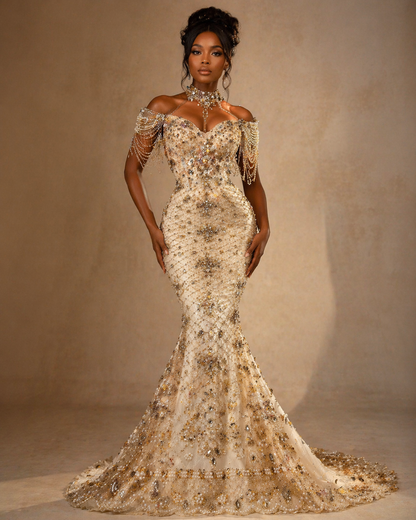 Uvual Beaded Sequin Lace Fabric