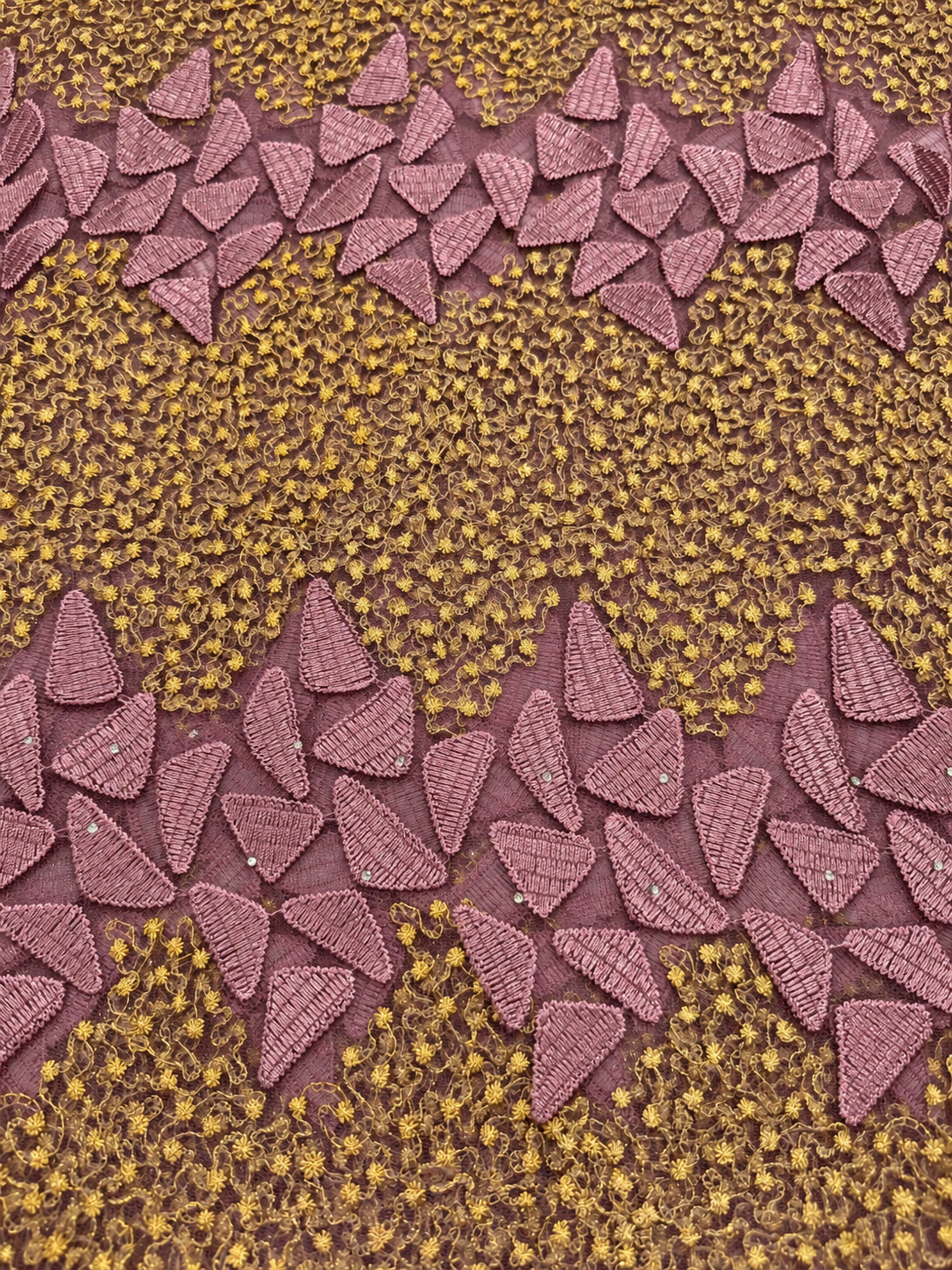 Ules Tulle Floral Fabric - Mauve