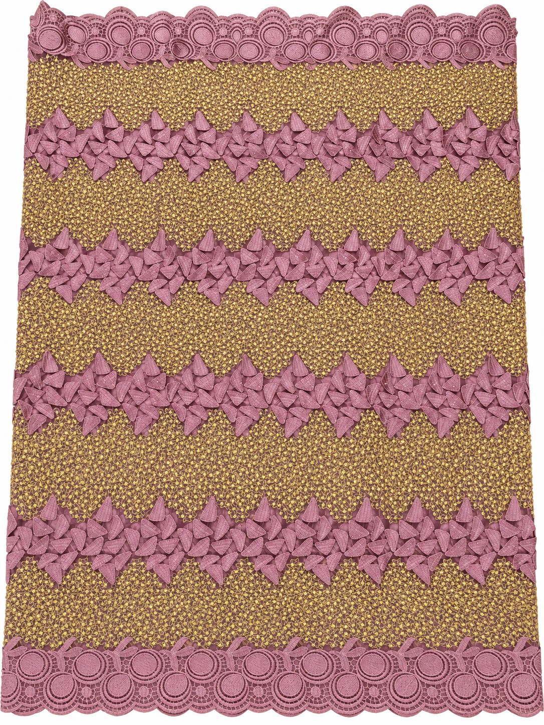Ules Tulle Floral Fabric - Mauve
