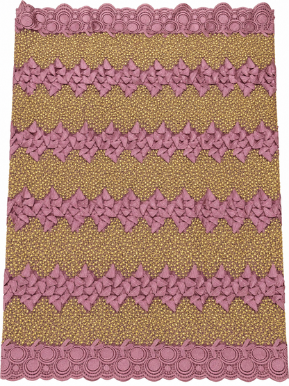 Ules Tulle Floral Fabric - Mauve