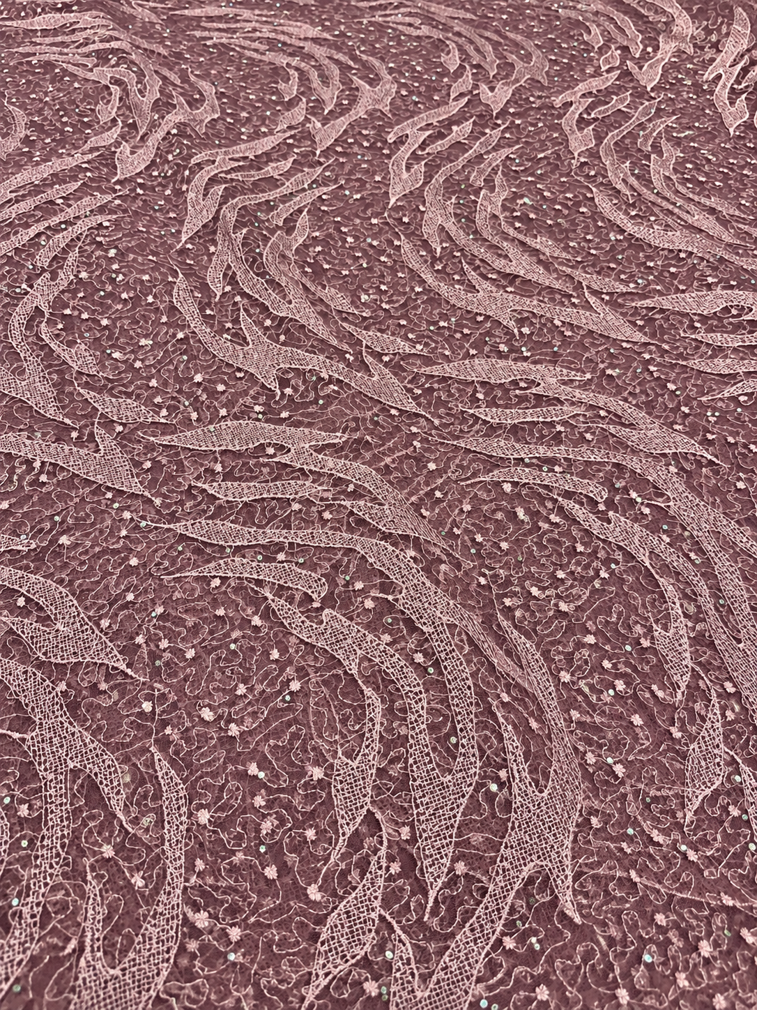 Eak Tulle Fabric - Mauve