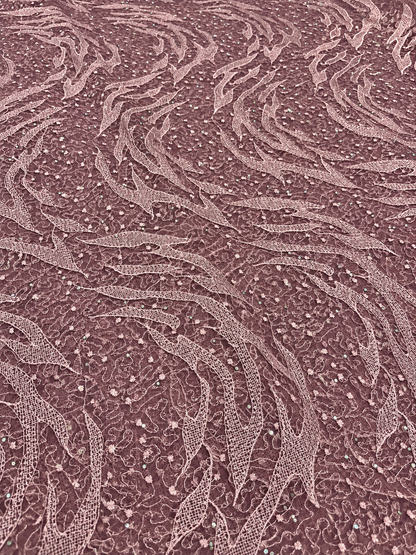 Eak Tulle Fabric - Mauve