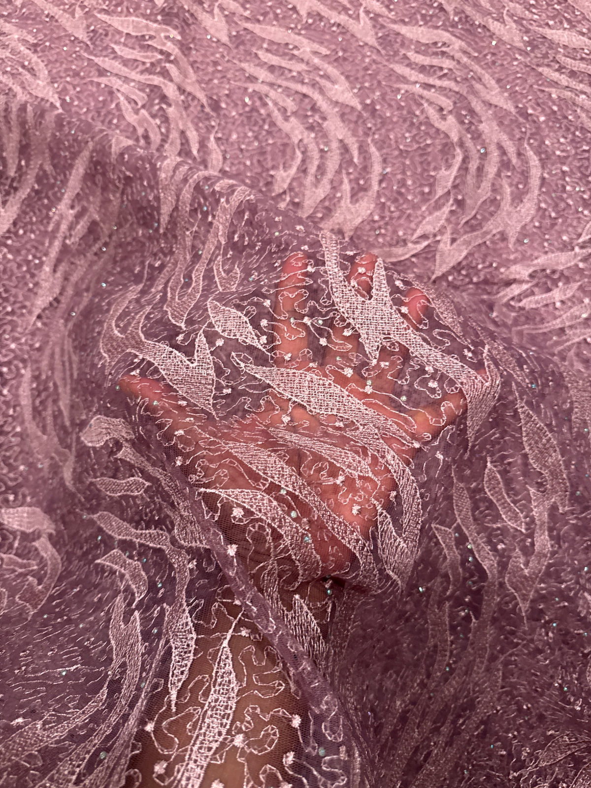 Eak Tulle Fabric - Mauve