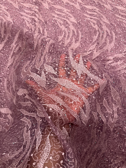Eak Tulle Fabric - Mauve