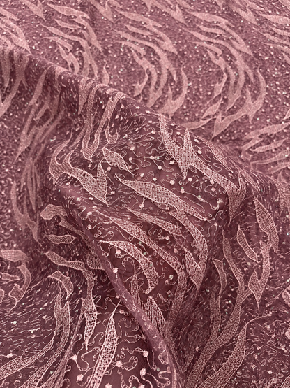 Eak Tulle Fabric - Mauve