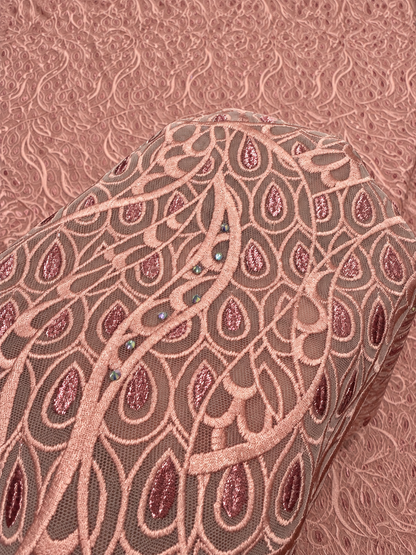Esox High Quality Voile Fabric - Blush Pink