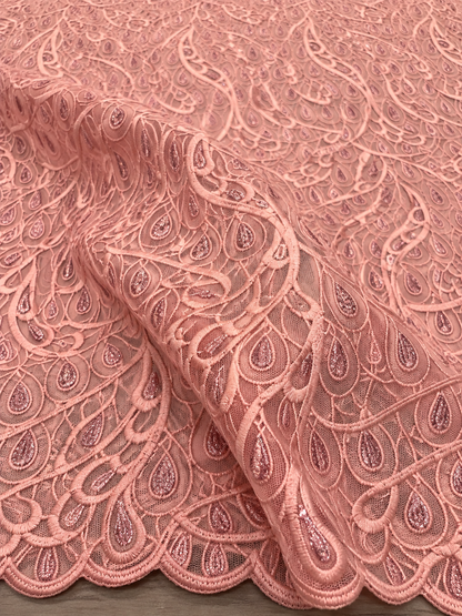 Esox High Quality Voile Fabric - Blush Pink