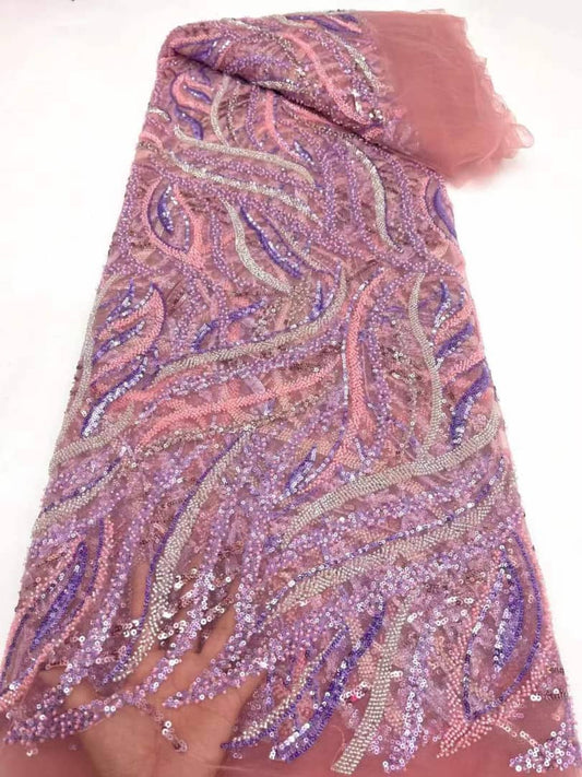 Laco Luxury Fabric - Blush/Lilac