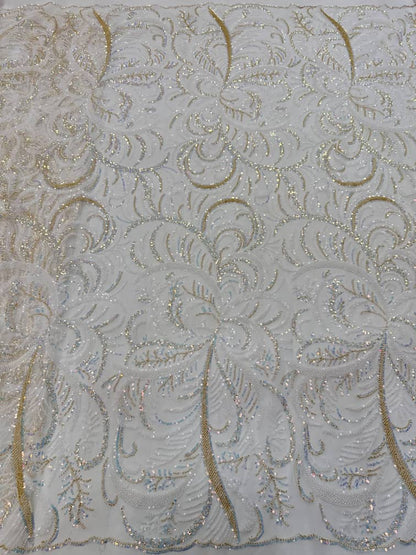 Palm Beaded Luxury Handmade Fabric