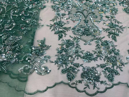 Opal Luxury Sequin Handmade Fabric