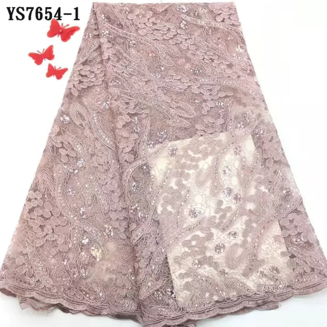 Yardley Sequin Fabric - Blush