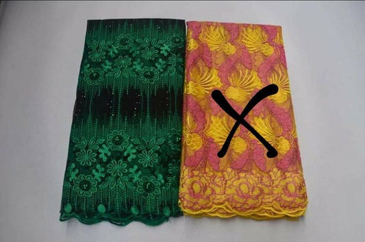 Paixley 3D Fabric - Green/Black