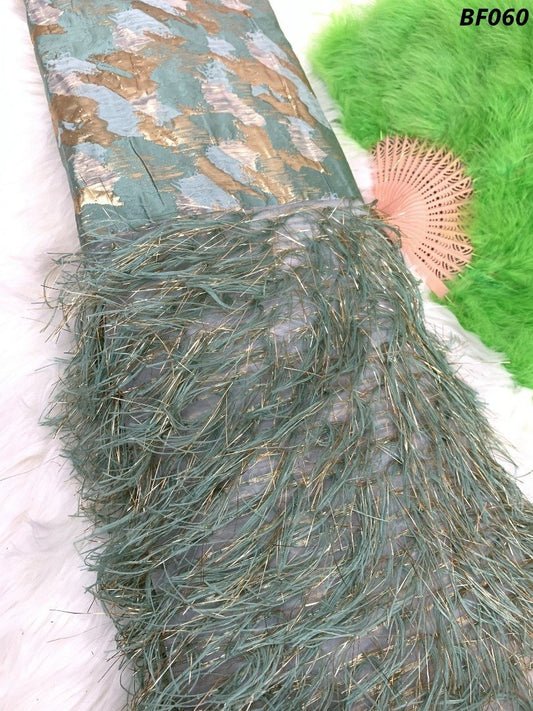 Genham Jacquard Fabric - Green - RUBYBELLEFABRICS