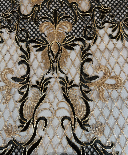 Cherise Sequin Fabric - Black/Gold