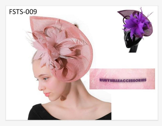 Liore Fascinator - Blush Pink - RUBYBELLEFABRICS